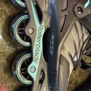 Women's Black and Teal Inline Skates - Athletic Shoes